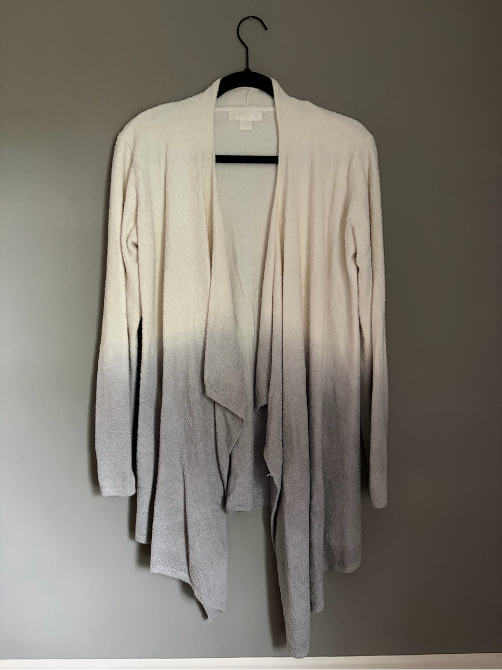 Barefoot Dreams Bamboo Chic Lite Cardigan Large XL Ombré Draped Open Front Long